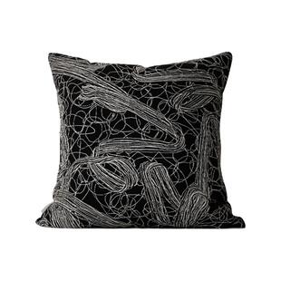 澜品 Starry Night 线条艺术抱枕 客厅黑白靠枕床头腰枕沙发靠垫