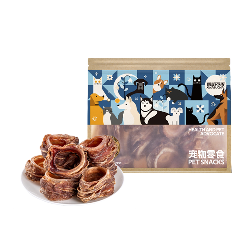 嘻哈不拆【鸭肉牛鹅喉管】狗磨牙棒零食洁齿口臭小型犬宠物训奖励