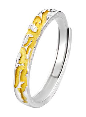 珍·尚银男自律食指尾戒纯银戒指