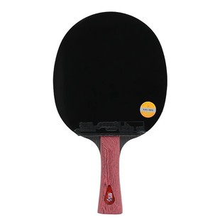 红双喜四五六星乒乓球拍碳板星钻黑耀绯红双面狂飚R5纯木直拍横拍