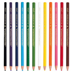 日本uni三菱7600/7610手撕卷纸蜡笔 油性水性蜡笔 拉线免削蜡笔 12色 用于书写底片/皮革/玻璃/金属等