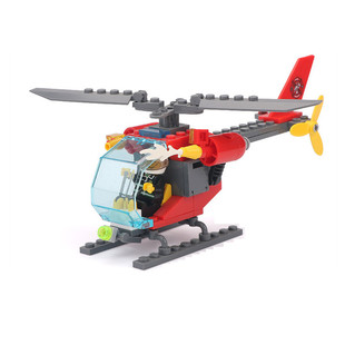初学儿童消防直升飞机适用于乐高积木简单入门拼装玩具男孩坦克车