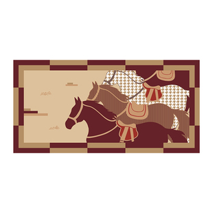 骧云行马年餐桌垫防水防滑防烫桌面保护垫皮革免洗可擦耐脏茶几垫