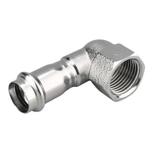 304薄壁不锈钢欧标双卡压内丝短弯头饮用水给水钢管直接配件316L