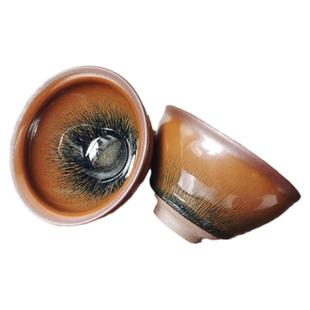 建盏茶杯主人杯建阳手作兔毫盏茶杯大号单杯天目铁胎原矿釉复古盏