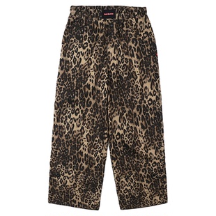 badblood辣妹豹纹性感休闲裤女美式复古刺绣阔腿裤宽松大版型卫裤