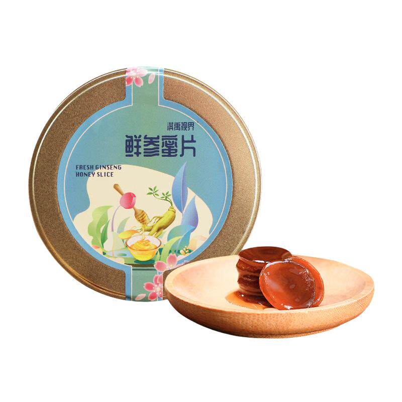 大片人参蜜片长白山即食鲜参红参蜂蜜正品东北特产盒装送礼教师节