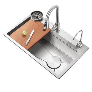 JOMOW水槽大单槽家用加厚SUS304不锈钢厨房洗菜盆碗池台上中下盆