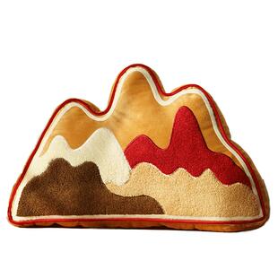 禧策国潮福禄靠山抱枕新年喜庆客厅沙发异形创意新中式刺绣靠背垫