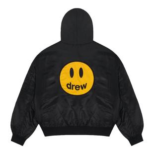 Drew House Mascot Hooded Bomber Jacket笑脸连帽棉服夹克外套潮