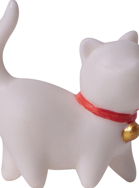 德化白瓷可爱小猫咪摆件