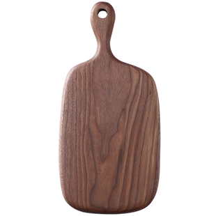 黑胡桃木菜板 整木披萨牛排面包板 宝宝辅食砧板切菜水果实木平盘