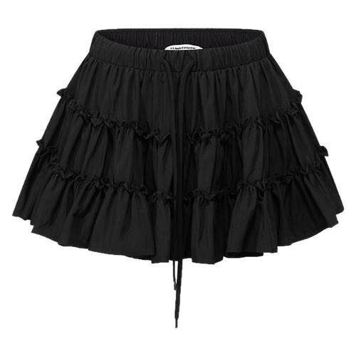 CLIMAX VISION轻盈饱满空气皱感/三层拼接大裙摆蓬蓬蛋糕裙短裙