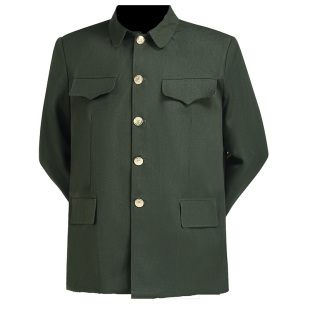 老人中山装男春秋季爸爸装中山服休闲服装爷爷外套双层老式军便装