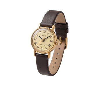 海外代购Small◇古着复古镀金中古风小金表女士机械手表真皮腕表