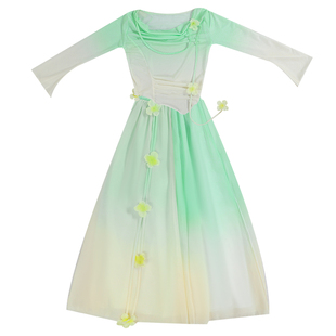 元旦儿童古典舞蹈服中国舞练功服身韵纱衣扇子独舞剧目超仙舞蹈服