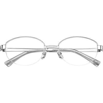 高智感老钱风半框眼镜近视女