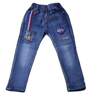 童装男童牛仔长裤男孩裤子春秋新款弹力休闲裤中大童直筒裤宽松韩