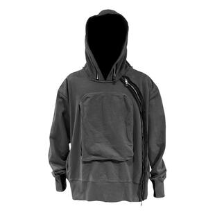 REDRINSE「ARMED」 hoodie水洗做旧双帽侧拉链口袋连帽帽衫卫衣