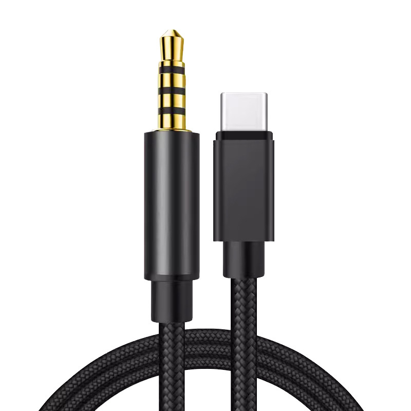 声卡直播连接手机数据线typec转3.5mm音频专用线伴奏线4节圆孔录音内录线话筒转换接线音响安卓k歌音箱麦克风