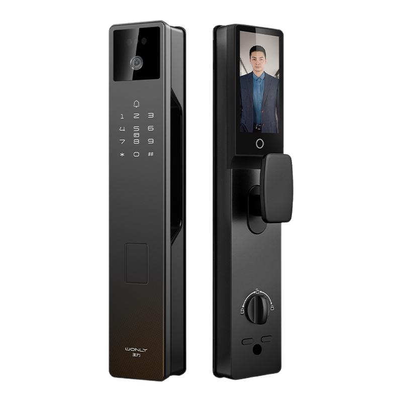 王力智能門鎖密碼鎖家用門鎖貓眼3D人臉識別電子門鎖指紋鎖P70PRO
