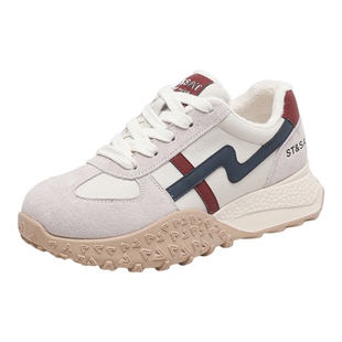 星期六德训鞋女2025新款爆款女鞋秋冬季加绒厚底阿甘鞋休闲运动鞋