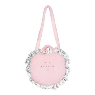 JennyFax 蕾丝爱心刺绣毛绒单肩包可爱甜美斜挎大容量女包