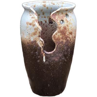 手工粗陶切口紫乐紫砂缺口陶罐