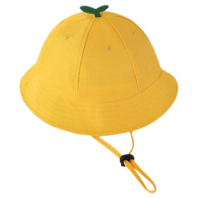 儿童渔夫帽春秋薄款幼儿园小黄帽婴儿防晒帽男女童太阳帽宝宝帽子