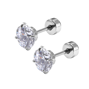 医用钛钢耳钉养耳洞免摘防发炎绝美爆闪耳蜗钉外螺旋不掉色男女款