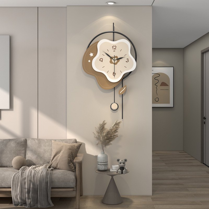网红个性创意挂钟现代客厅背景家用挂简约餐厅墙装饰玄关钟表时钟