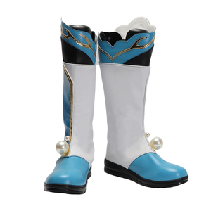 cosplay鞋子靴子王者荣耀山海碧波行瑶cos鞋定制增高高跟来图定做