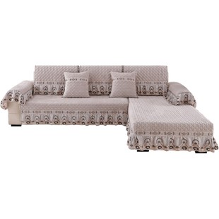 冬季沙发垫毛绒简约现代防滑四季坐垫布艺全包万能沙发套组合定做