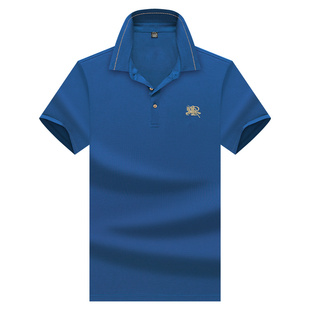 爸爸夏装短袖t恤50岁polo衫本命年大红色上衣服中老年人男士半袖