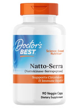 Doctor's Best纳豆激酶舍雷肽酶复合素食胶囊40000+2000CFU美国