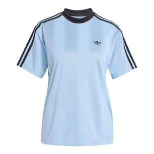 Adidas/阿迪达斯正品三叶草女士日常经典足球圆领短袖JV9644