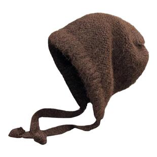 包包帽含羊毛巴拉克拉法帽毛绒雷锋帽冬季保暖护耳针织套头帽子女