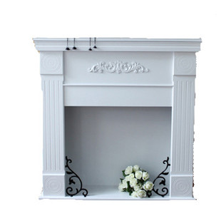 新款象牙白咖啡色棕色欧式田园家具地中海壁架白色壁炉装饰柜秒杀