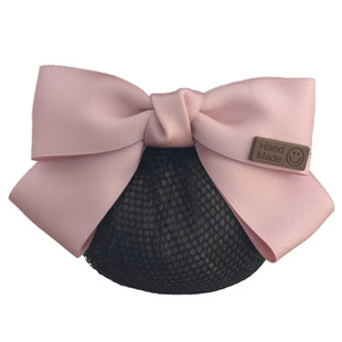 头花女职业韩版盘发网兜服务员上班发夹酒店餐饮头饰护士法网套