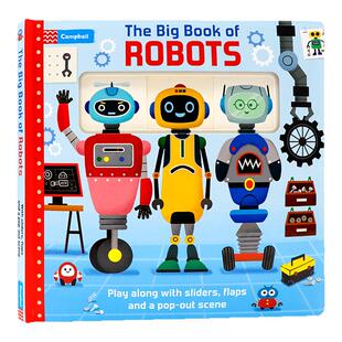 机器人百科立体书 英文原版 The Big Book of Robots 儿童互动科普绘本翻翻书 宝宝机器人启蒙培养探索欲 亲子共读优质读物 纸板书