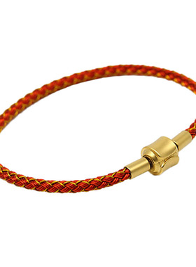 福字扣钢丝绳手绳可串硬金转运珠