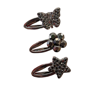 小号前额碎发夹迷你水钻蝴蝶头饰