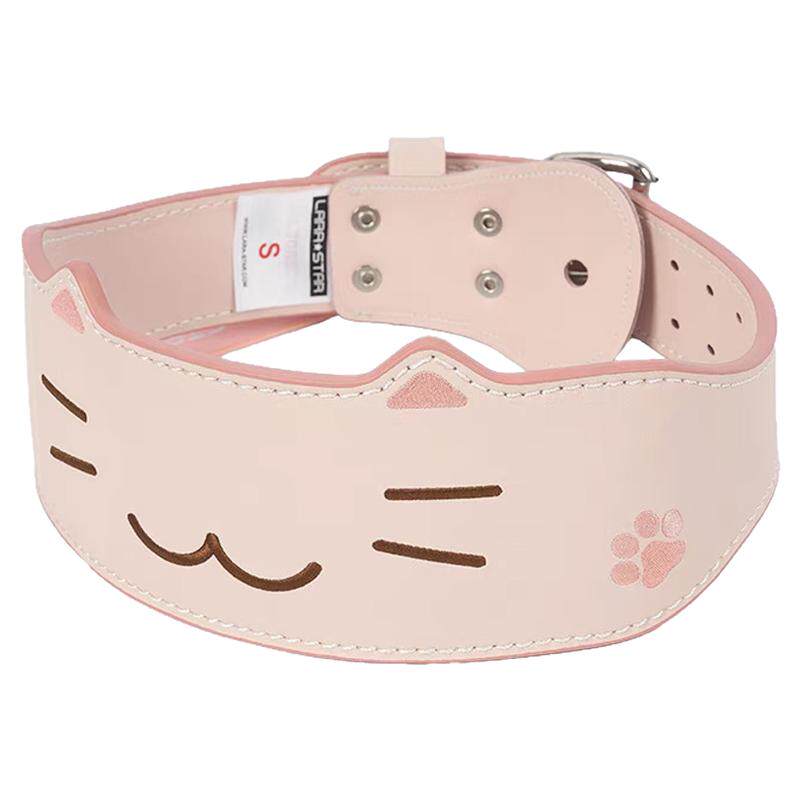 软牛皮猫鱼之恋粉色情侣健身腰带