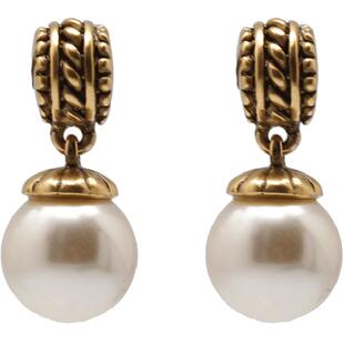 Fellala/翡拉拉「简趣」复古轻奢18K珍珠耳钉生日礼物送女友