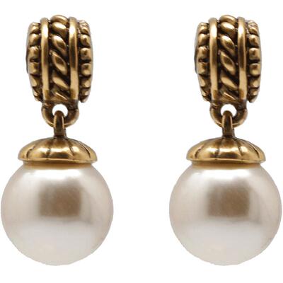 Fellala/翡拉拉「简趣」复古轻奢18K珍珠耳钉生日礼物送女友