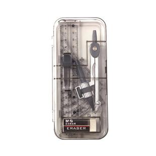 晨光圆规尺子套装学生用画图工具初中生考试专用专业绘图尺规小学生夹笔款三角尺三角板直尺儿童可夹笔铁圆规