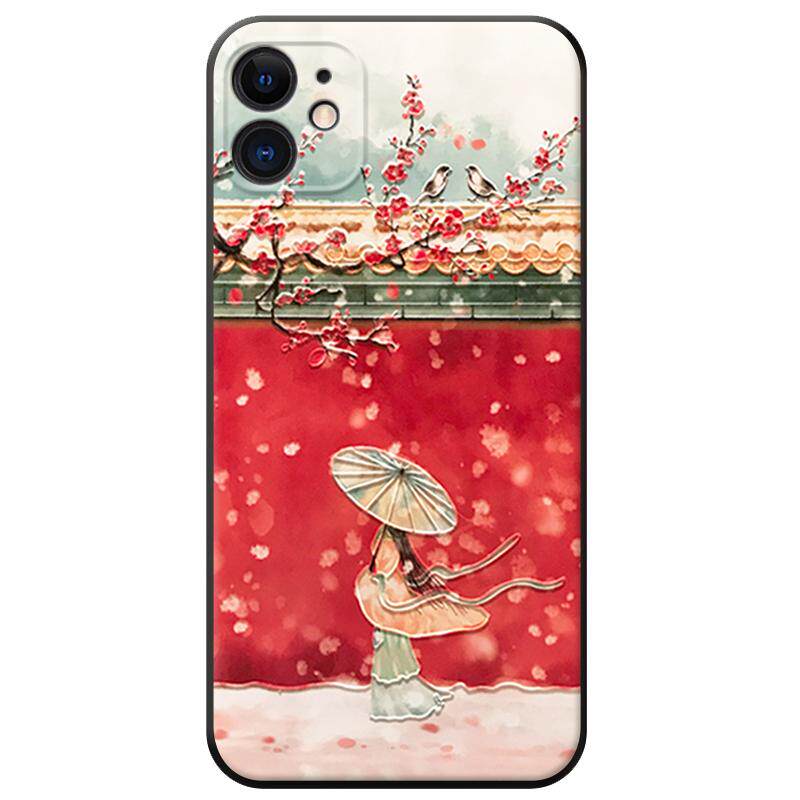 立体浮雕苹果16手机壳14新款11古风pro中国风17适用iPhone13故宫max全包12文创软壳xr硅胶防摔15pl