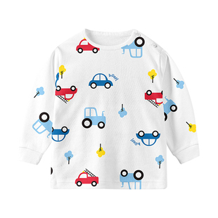 宝宝纯棉a类秋衣单件上衣儿童秋冬季长袖全棉保暖内衣男女童睡衣