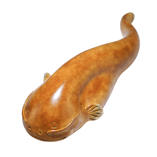 铜摆件 《年年有余》书房客厅桌面鲶鱼装饰品 铜工艺品铜鱼手把件