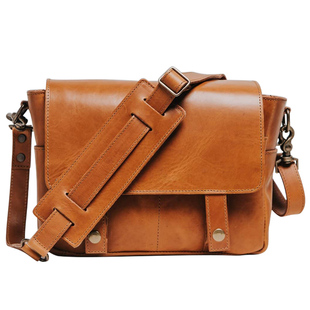 『吉卡尼』美式复古阿美咔叽相机包大容量真皮斜挎信使包小众潮牌